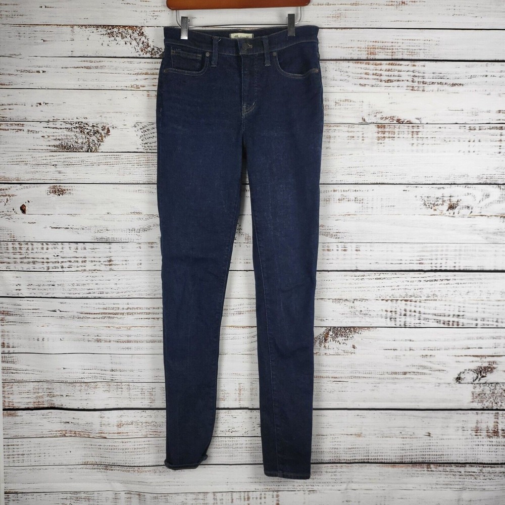 Madewell 9" Mid Rise Skinny Leg Jeans 28TL Womens Dark Wash Pockets